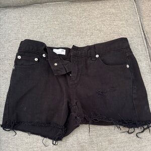 GAP Black Distressed Jean Shorts Gently used